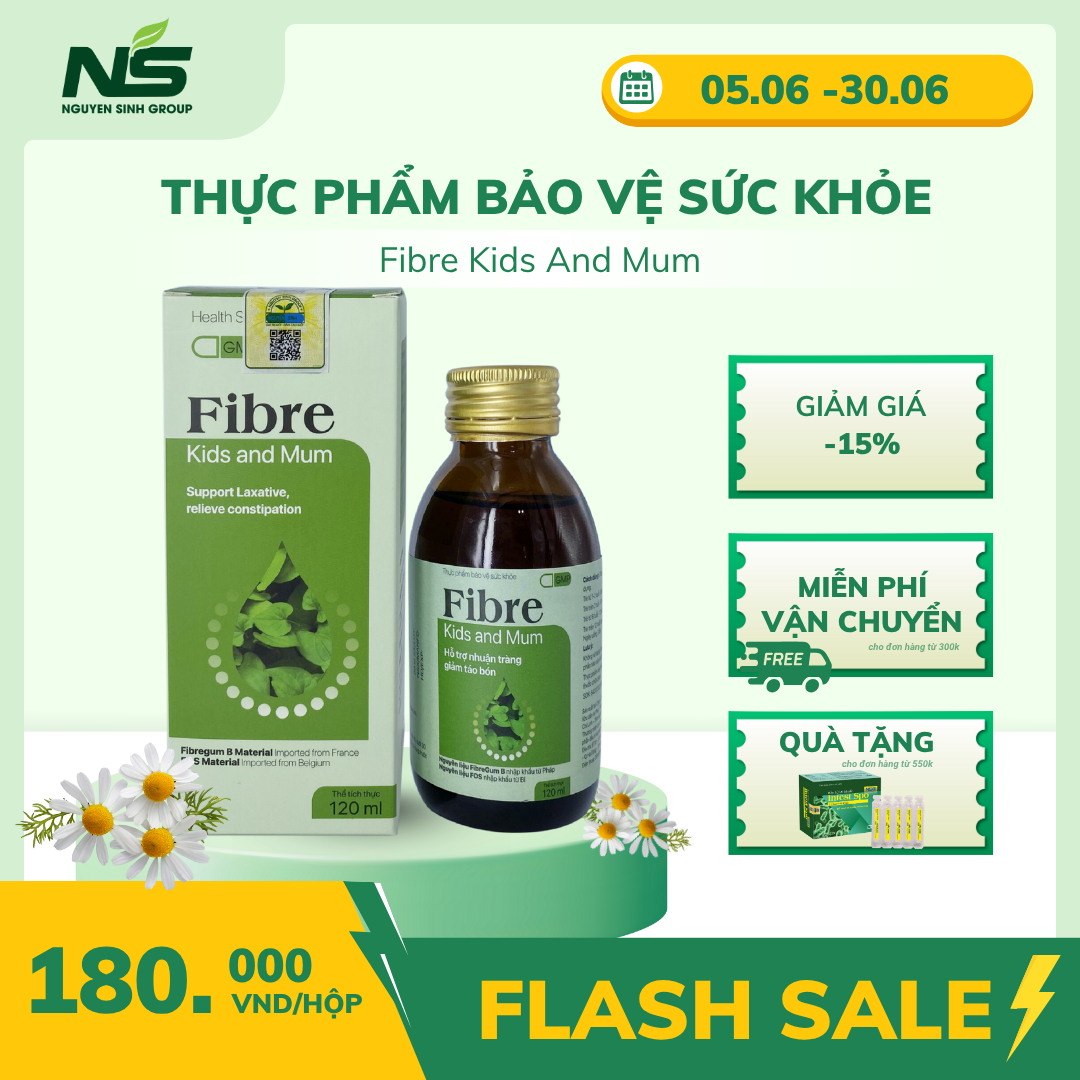 Bổ sung chất xơ Fibre Kid And Mum - Thực phẩm bảo vệ sức khỏe