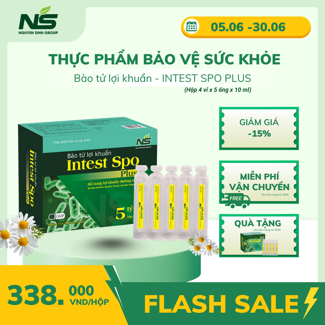 Thực phẩm bảo vệ sức khỏe Bào tử lợi khuẩn - INTEST SPO PLUS