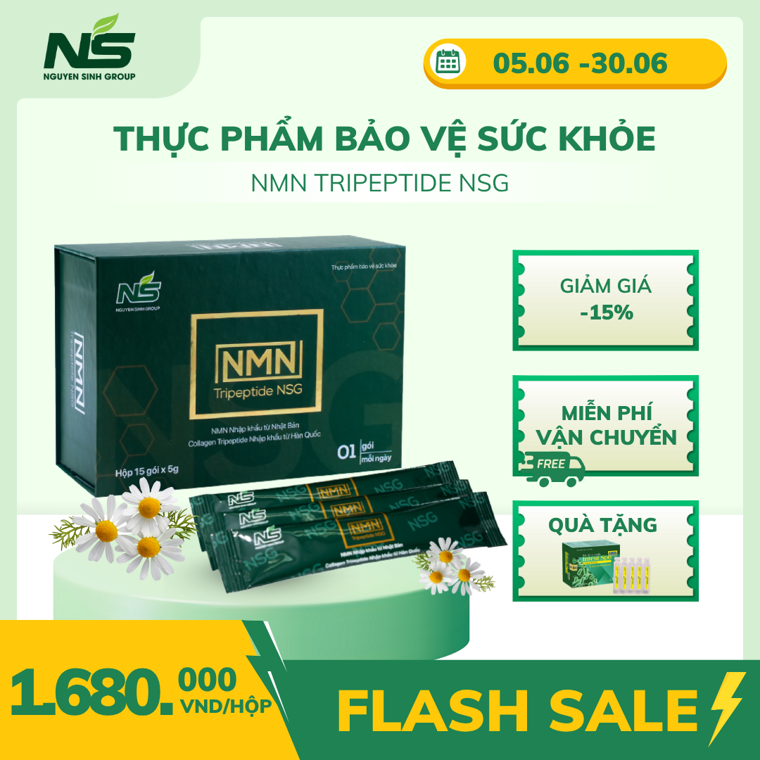 Thực phẩm bảo vệ sức khỏe NMN TRIPEPTIDE NSG (Hộp 15 gói x 5g)